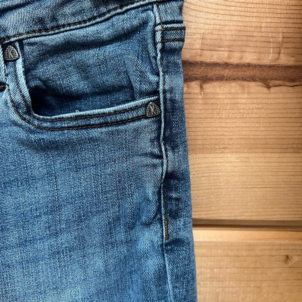 Kut from the Kloth Skinny Jeans with Red Floral Embroidery - Picture 3 of 8